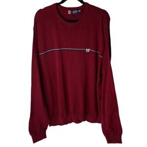 Chaps Dark Red Cotton Sweater Men's Size XXL